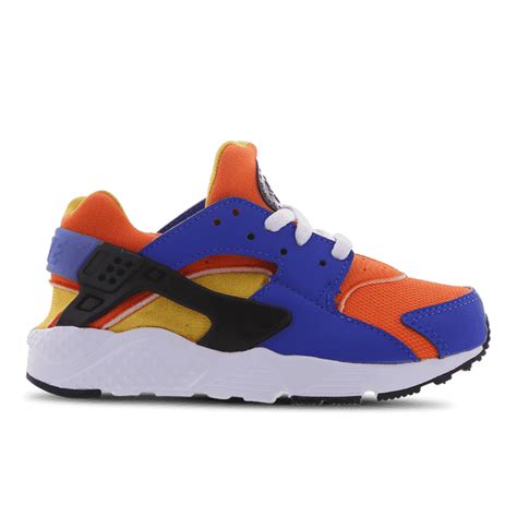 nike huarache blauw oranje